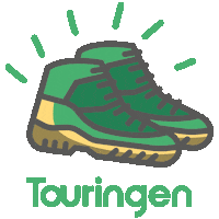 touringen_stempel forest hiking wandern thüringen Sticker