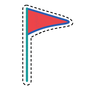 agenceDUNK flag dunk place situation Sticker