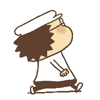 Illustration 走路 Sticker