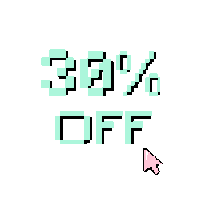 8 Bit Pixel Sticker by Las Pepas