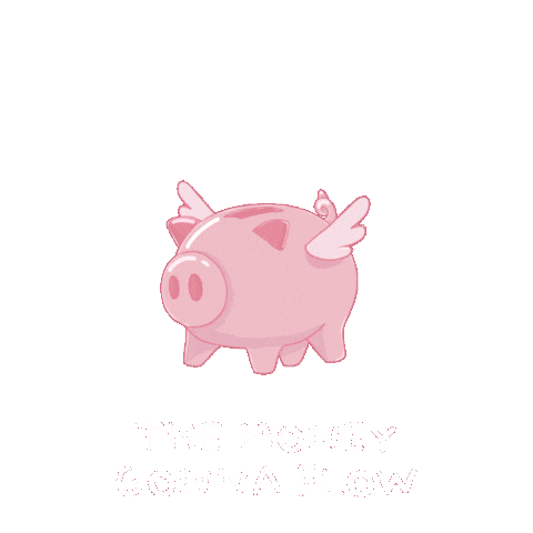 Saving Pay Day Sticker by PositivelyPigasus