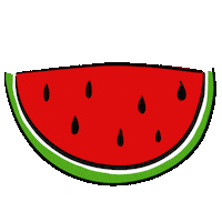 alinnerodrix summer eat fruit watermelon Sticker