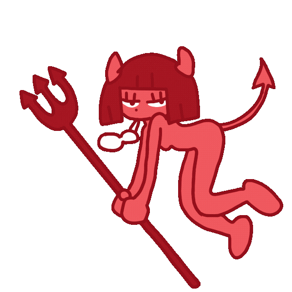 Devil Girl Smoking Sticker