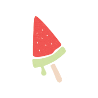 sashiseoul red pop ice fruit Sticker