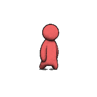 topiaio art avatar walking spin Sticker