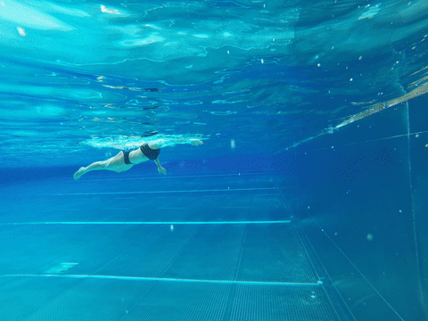 turn around swimming GIF