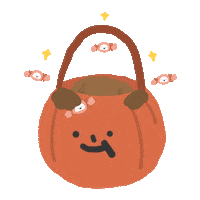 Pumpkin Bucket Sticker by kco
