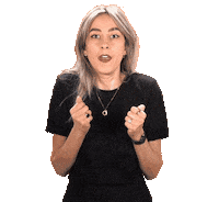Excited Girl Sticker