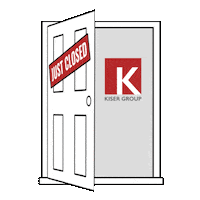 KiserGroup door just closed justclosed kiser group Sticker