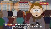 talking george r.r. martin GIF by South Park 