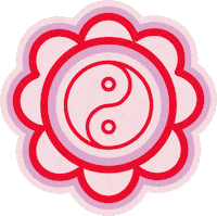 Yin Yang Flower Sticker by kiramoon