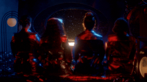 laluzband giphyupload music video space alien GIF