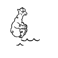 PakaApparel sebastian alpaca paka pakaapparel Sticker