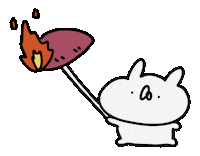 usagi_teikoku fire autumn うさぎ 秋 Sticker