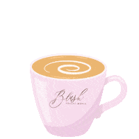 Pink Coffee Sticker by Blush Social Media