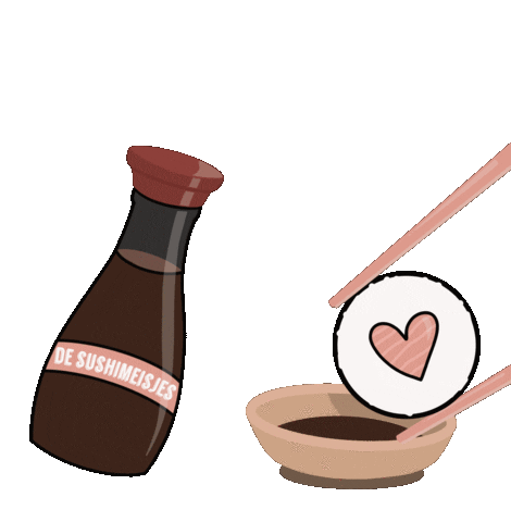 Valentines Sushi Sticker by DeSushimeisjes
