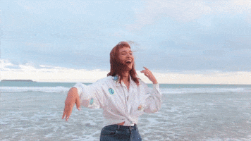 cidrais feliz praia danca alegre GIF