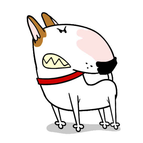 Angry Bull Terrier Sticker by Jimmy the Bull