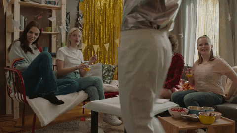 glitter laughing GIF by wtFOCK