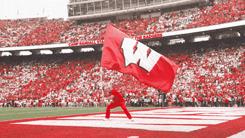 Football Wave GIF by Wisconsin Badgers