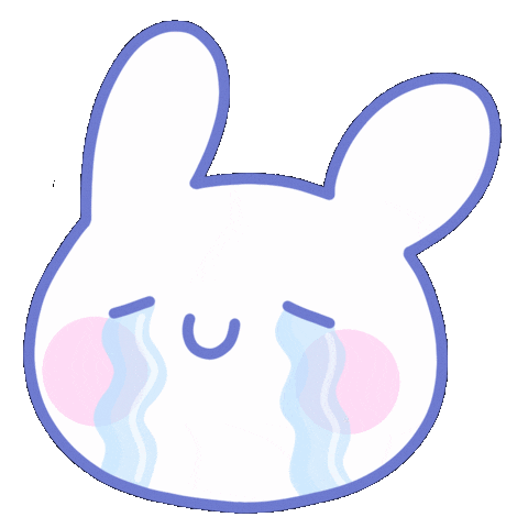 Bunny Crying Sticker by paulapastela