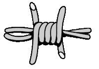 Barbed Wire Metal Sticker by Relo GIFS