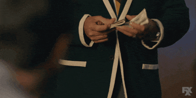 tipping cash money GIF by You're The Worst 