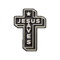 pinnedpins jesus christian cross pin Sticker