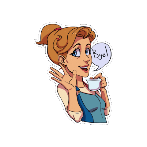 vokigames giphygifmaker coffee halloween bye Sticker