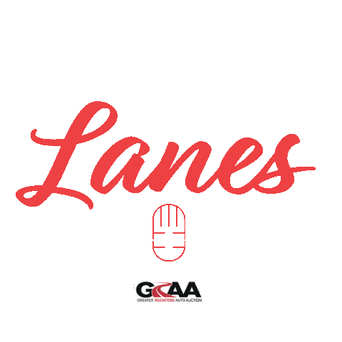 Live From The Lanes Sticker by Greater Rockford Auto Auction