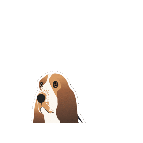 Basset Hound Dog Sticker by pollenrobotics