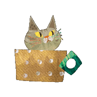 Cat Coffee Sticker