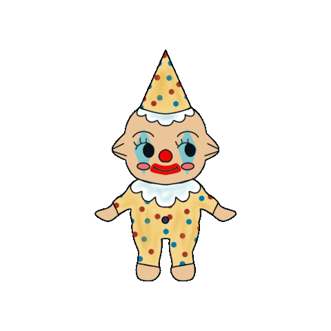 Clown Kewpie Sticker by Easy Peasy Cutters