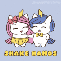 Nice To Meet You Shake Hands GIF by Brave Unicorn
