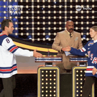 Celebrity Family Feud Hockey GIF by ABC Network