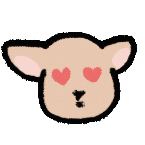 GreyRabbitu love heart like amazed Sticker