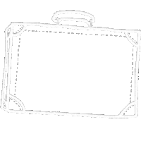 harapparemon_ travel trunk 旅 laluce Sticker