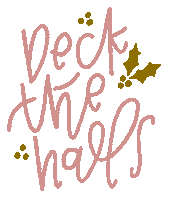 Deck The Halls Christmas Sticker by Kelsey Davis