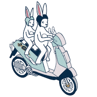 sceneshang rabbit lantern rabbits mooncake Sticker