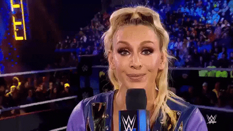 vindicatorprime giphygifmaker wink charlotte flair GIF