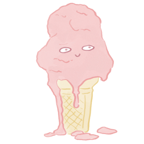 melting ice cream Sticker by molehill