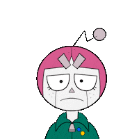 Aleruleru no angry nope nop Sticker