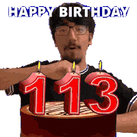 113 Birthday Sticker