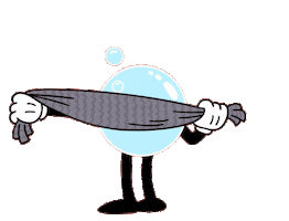 goshijp dancing walking bubbles cleaning Sticker