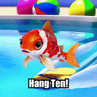 Hang Ten Koi Fish GIF by TheConfishius