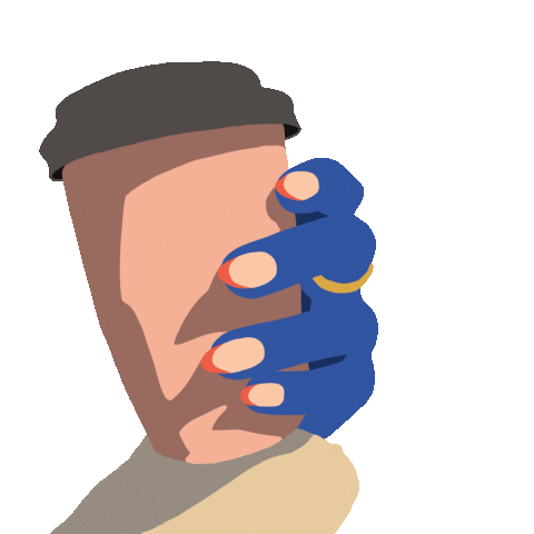 bronandco giphyupload coffee nails ring Sticker
