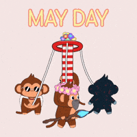 May Day GIF by Chimpers