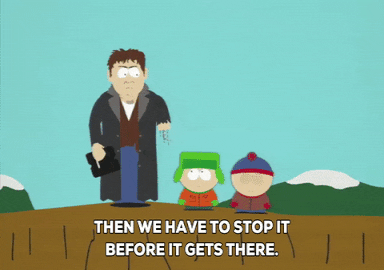 running away stan marsh GIF by South Park 
