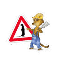 Baustelle Erdmännchen Sticker by stadtkonstanz