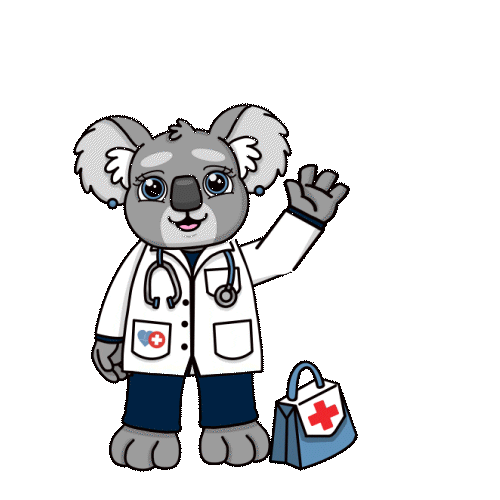 Koala Bear Hello Sticker by Midwest Express Clinic